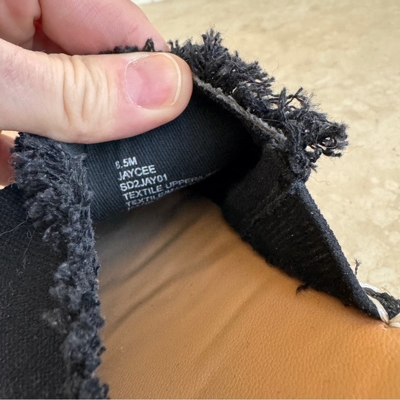 Splendid Black Jaycee Slip On Flat Mule Canvas Top Womens Size 8.5M - Picture 8 of 10